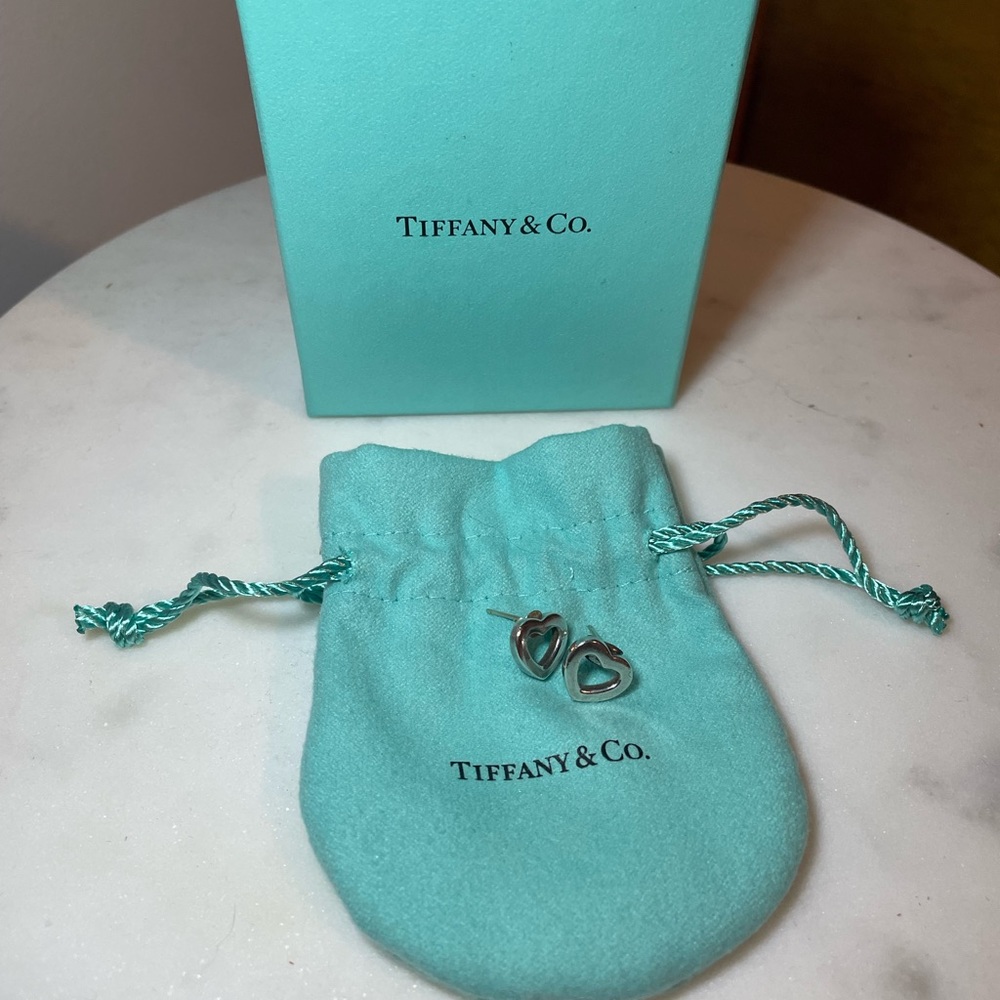 Tiffany & Co. Heart Silhouette Earrings.